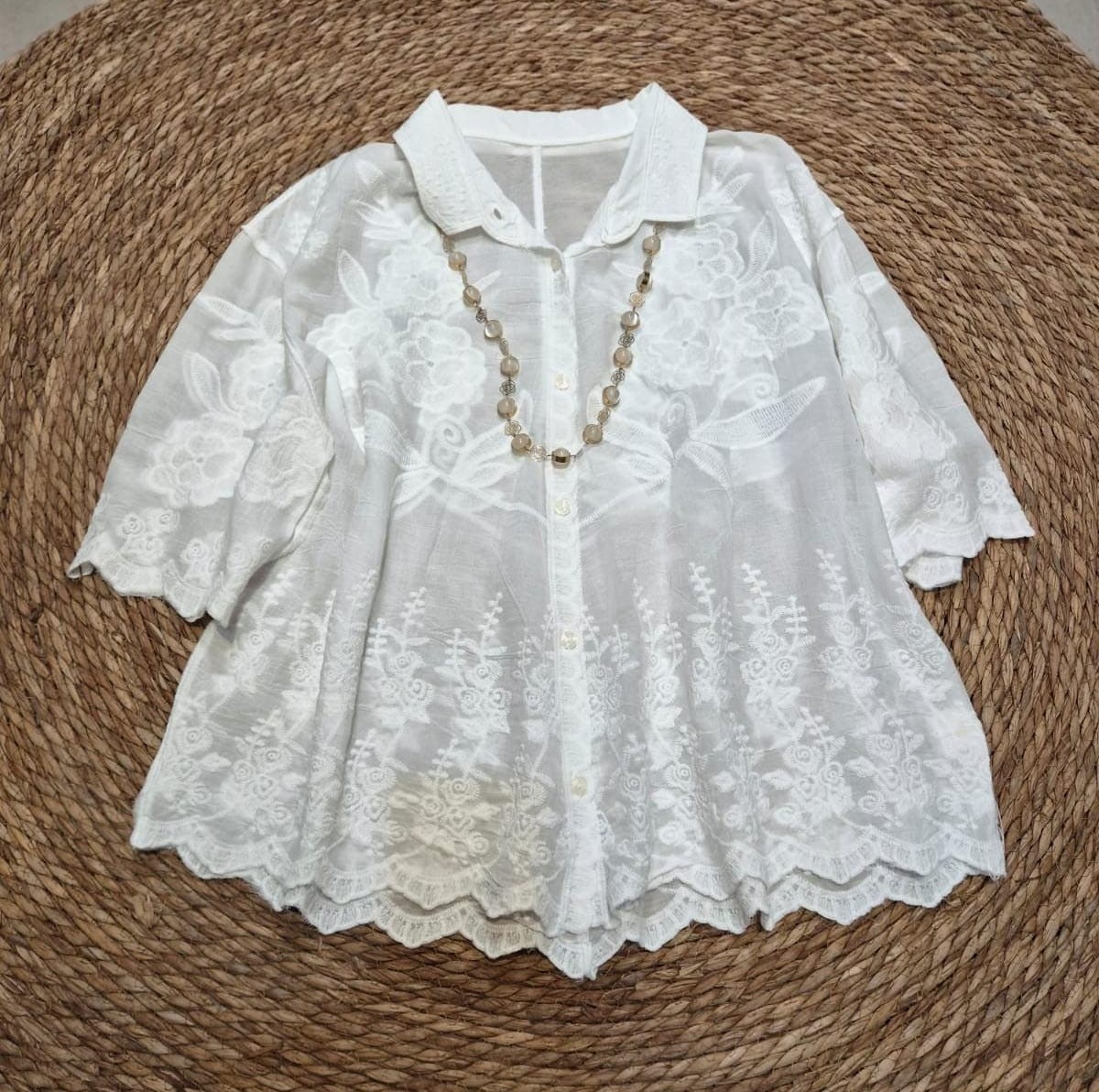 L010 Cam Crochet Rosas Imp - Imagen 2