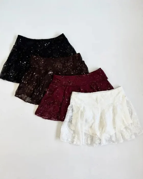 Pollera Short Lentejuela