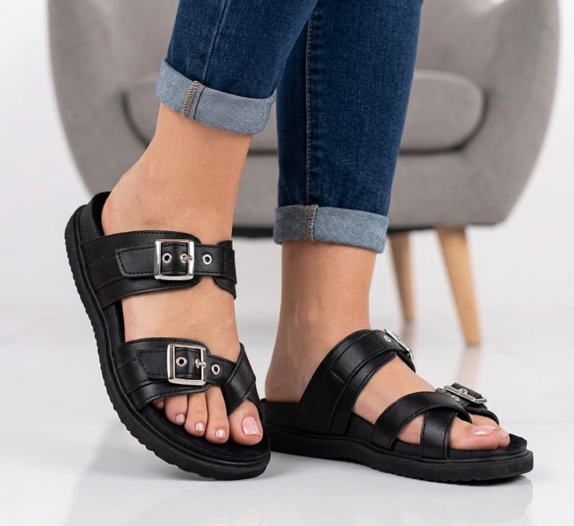 Sandalias Cruzadas Hebilla - Imagen 2