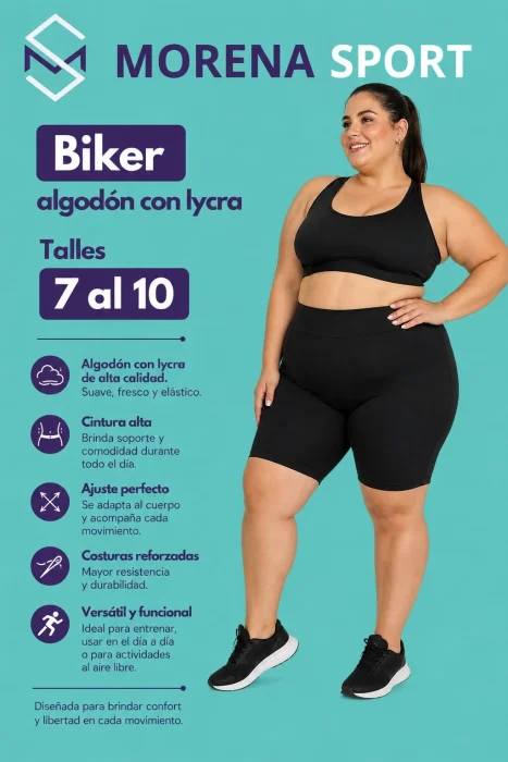 Biker Lycra Talle Especial