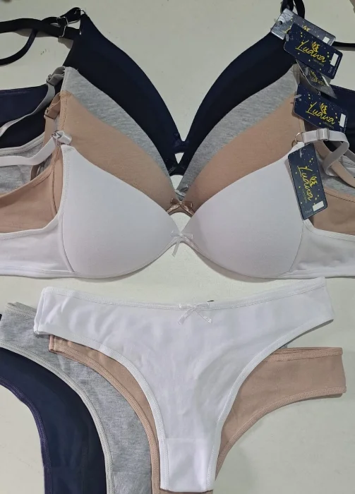 "luana" Conjunto Triangulo Algodón Lycra