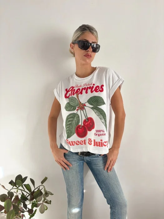 Remera Cherries Organic