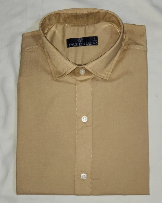 Camisa Rígido Manga Larga Semi Ajustado