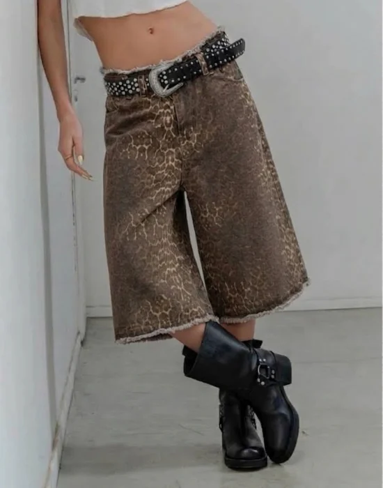 Bermuda Oversize Animal Print Calidad Premiunñm