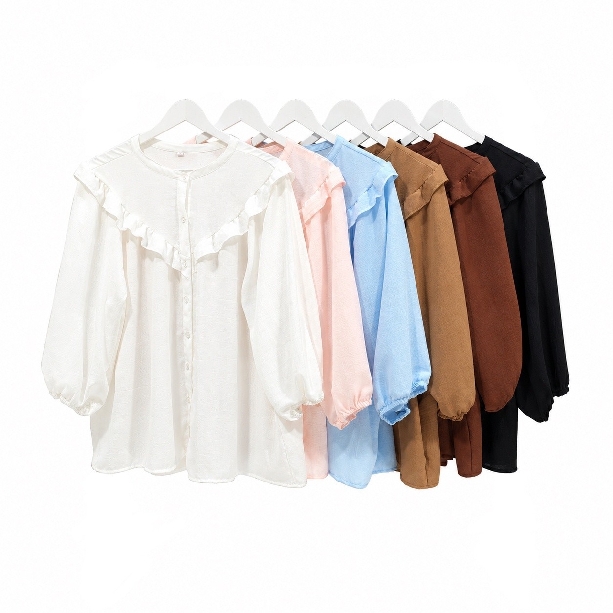 Camisa de Cey Cuello Volados y Manga Globo - Imagen 2