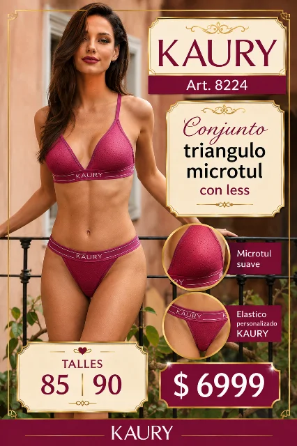Kaury Art. 8224 Conjunto Triangulo Microtul con Less.
