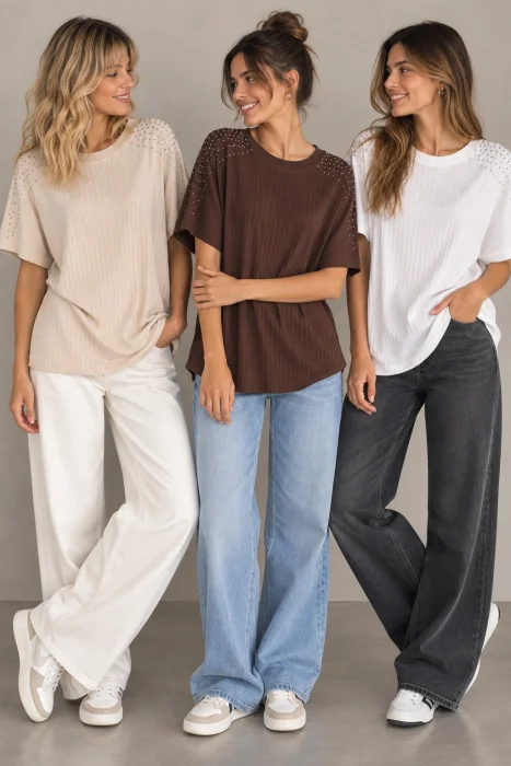 Remera con Strass