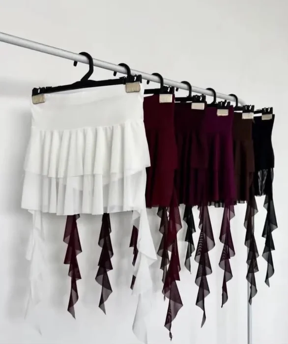 Short Pollera Tull Tiras