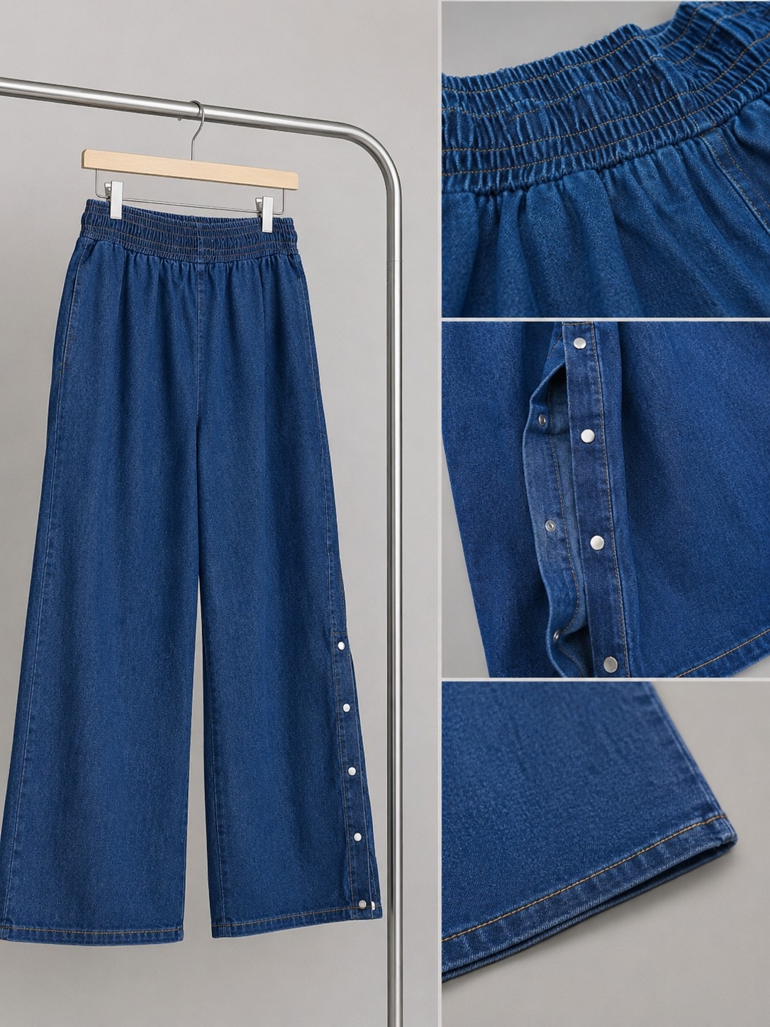 Palazzo de Jeans con Broches - Imagen 3