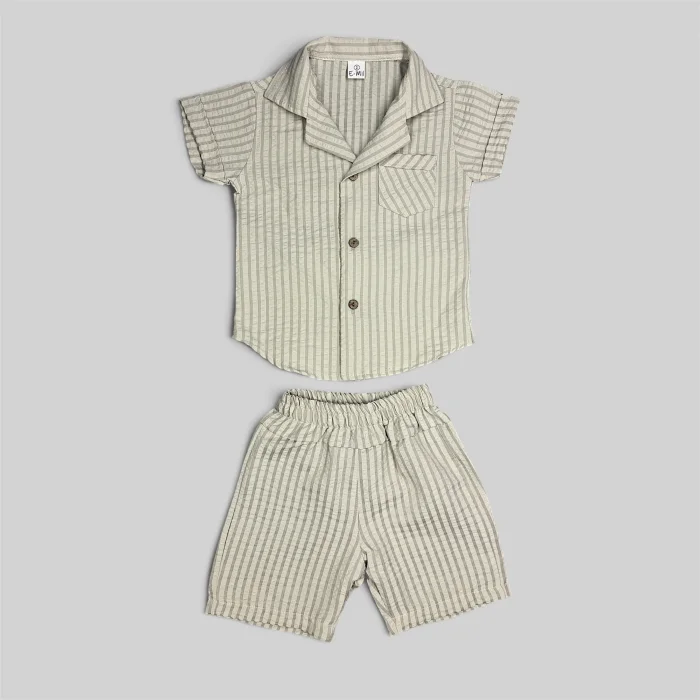 Conjunto Camisa Cubana y Short Bebe