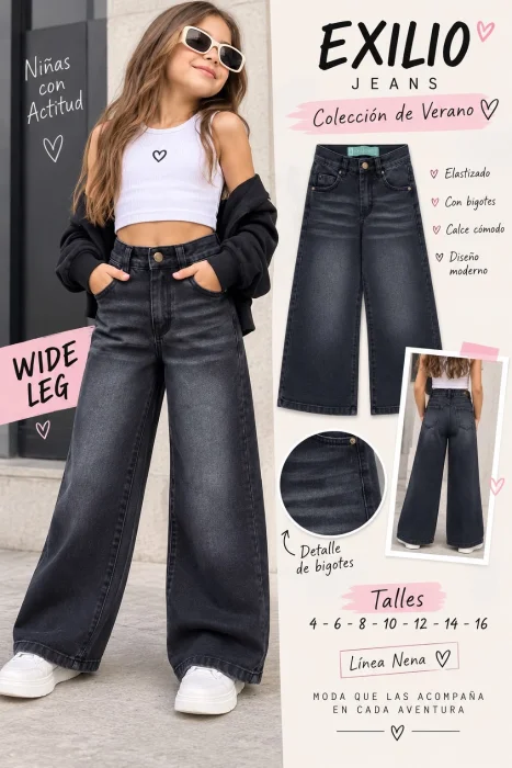 Wide Leg Gris