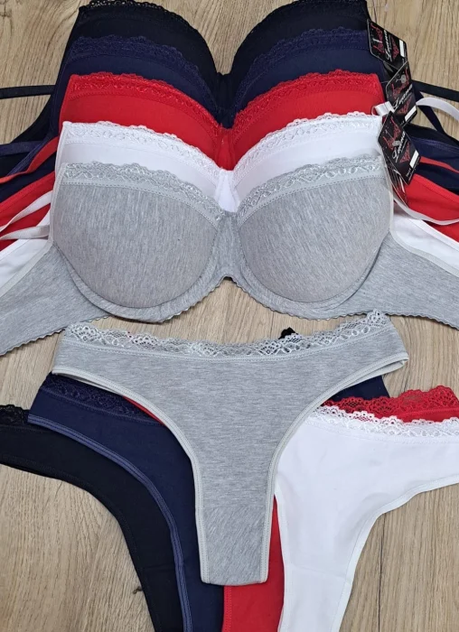 "luana" Çonjuto Sof Algodón Les con Puntilla