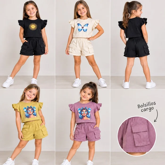 Conjunto de Lino (pupera y Short Cargo)