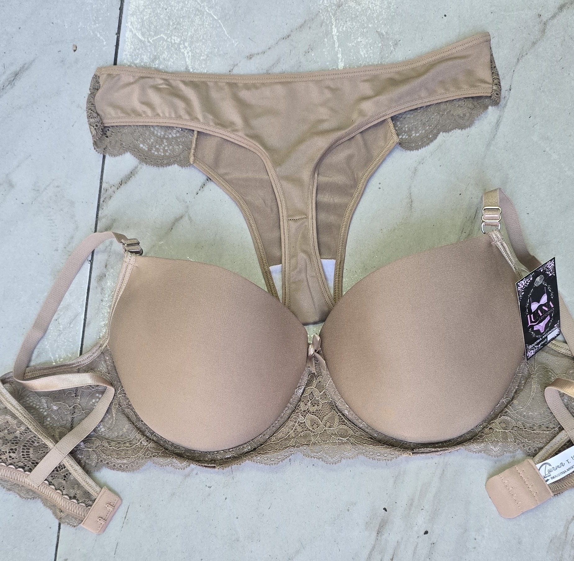 "luana" Conjunto Sof Microfibra con Puntilla - Imagen 2