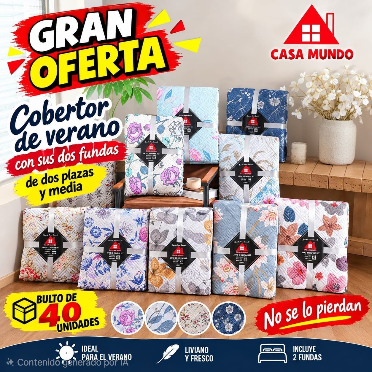 Cubrecama 2 y Media Casamundo - Imagen 2