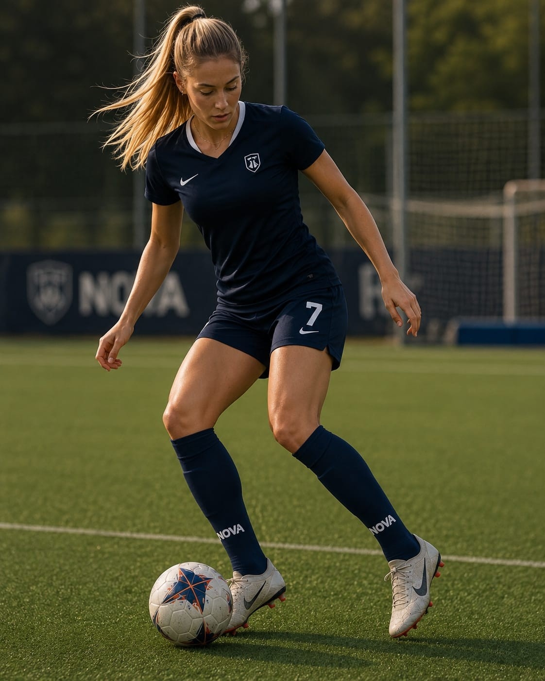 (art:mfp001a)nova Medias Adulto 3/4 Caña Unisex Deportivas - Imagen 4