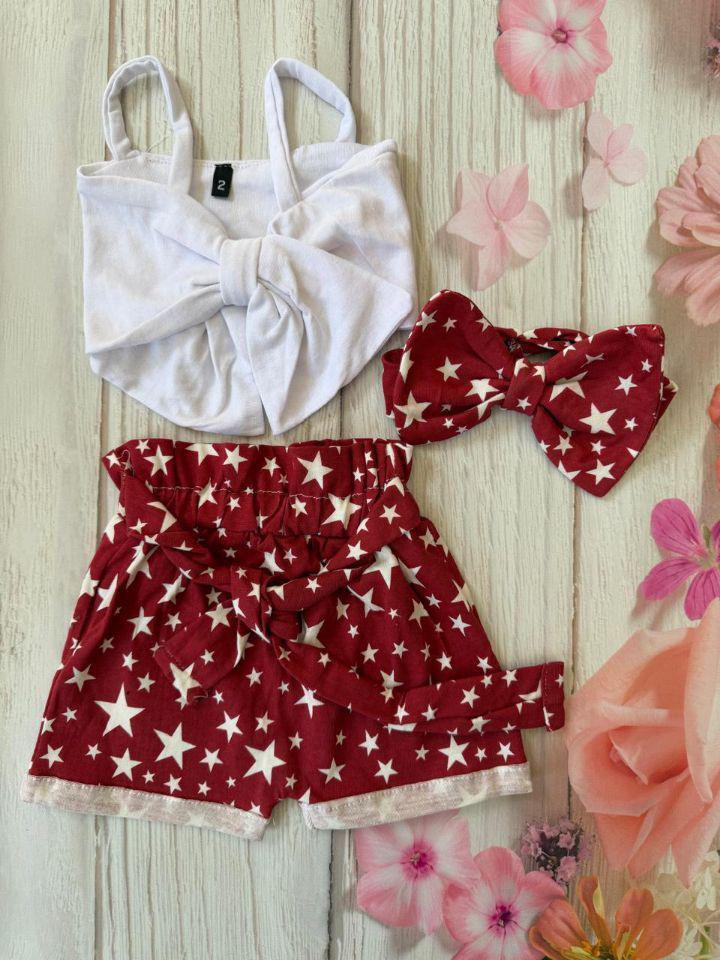 Conjunto de Short + Top+ Bincha de Moño - Imagen 2