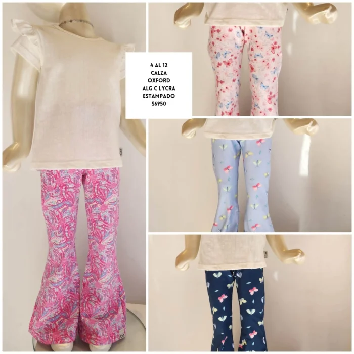 Calza Oxford Alg. C/lycra Estampado