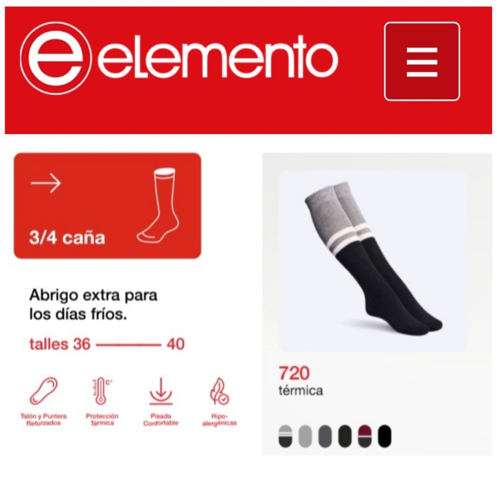 (art:720)elemento 3/4 Caña Termica Surtidas Dama - Imagen 8