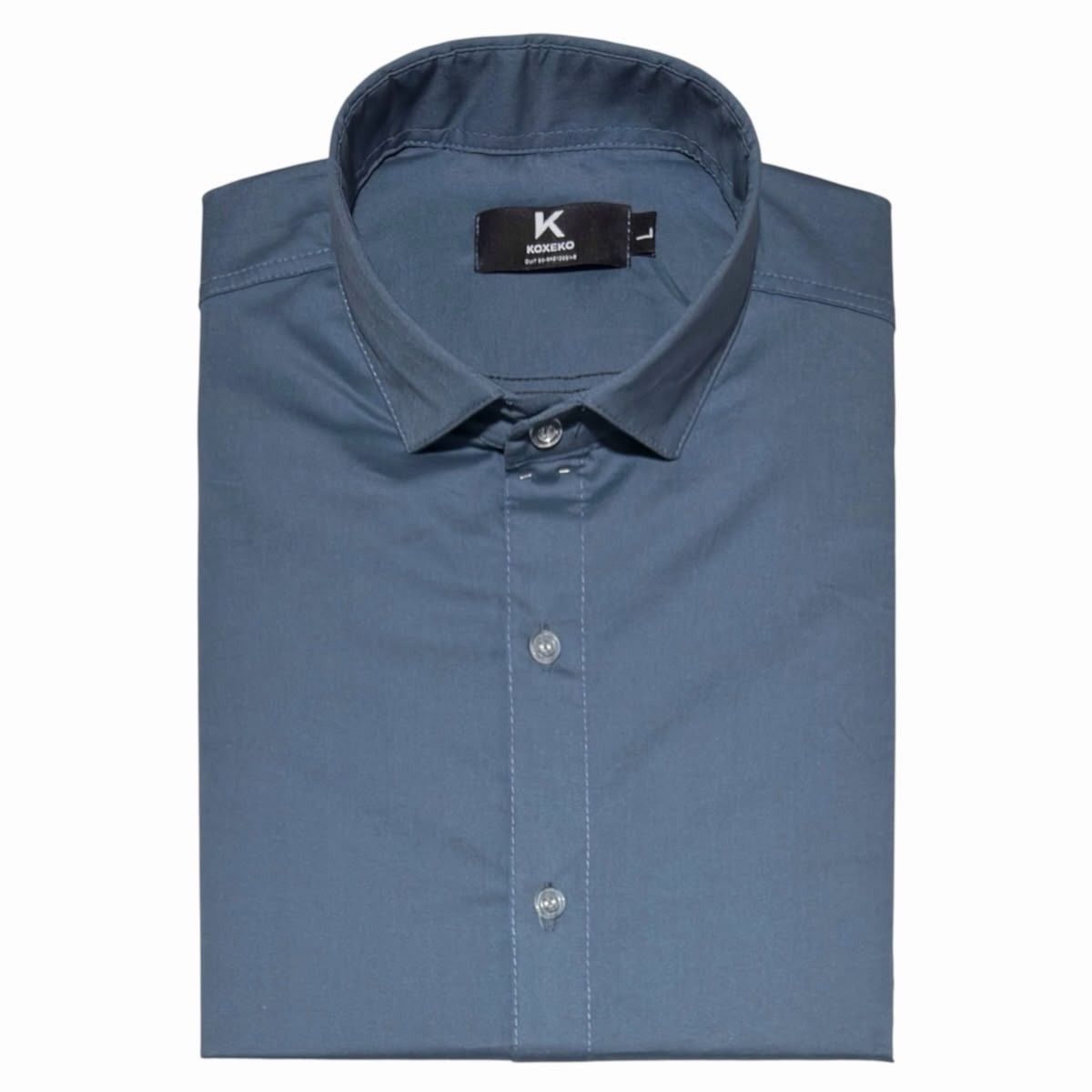 Camisa Liso Elastizado Slim Fit Manga Larga - Imagen 6