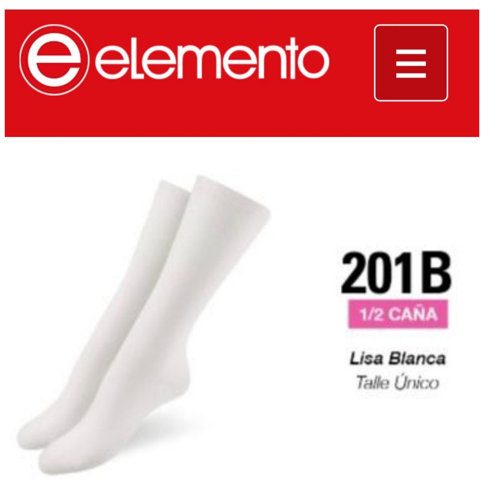 (art:201b)elemento 1/2 Caña Medias Blancas Lisas Dama - Imagen 5