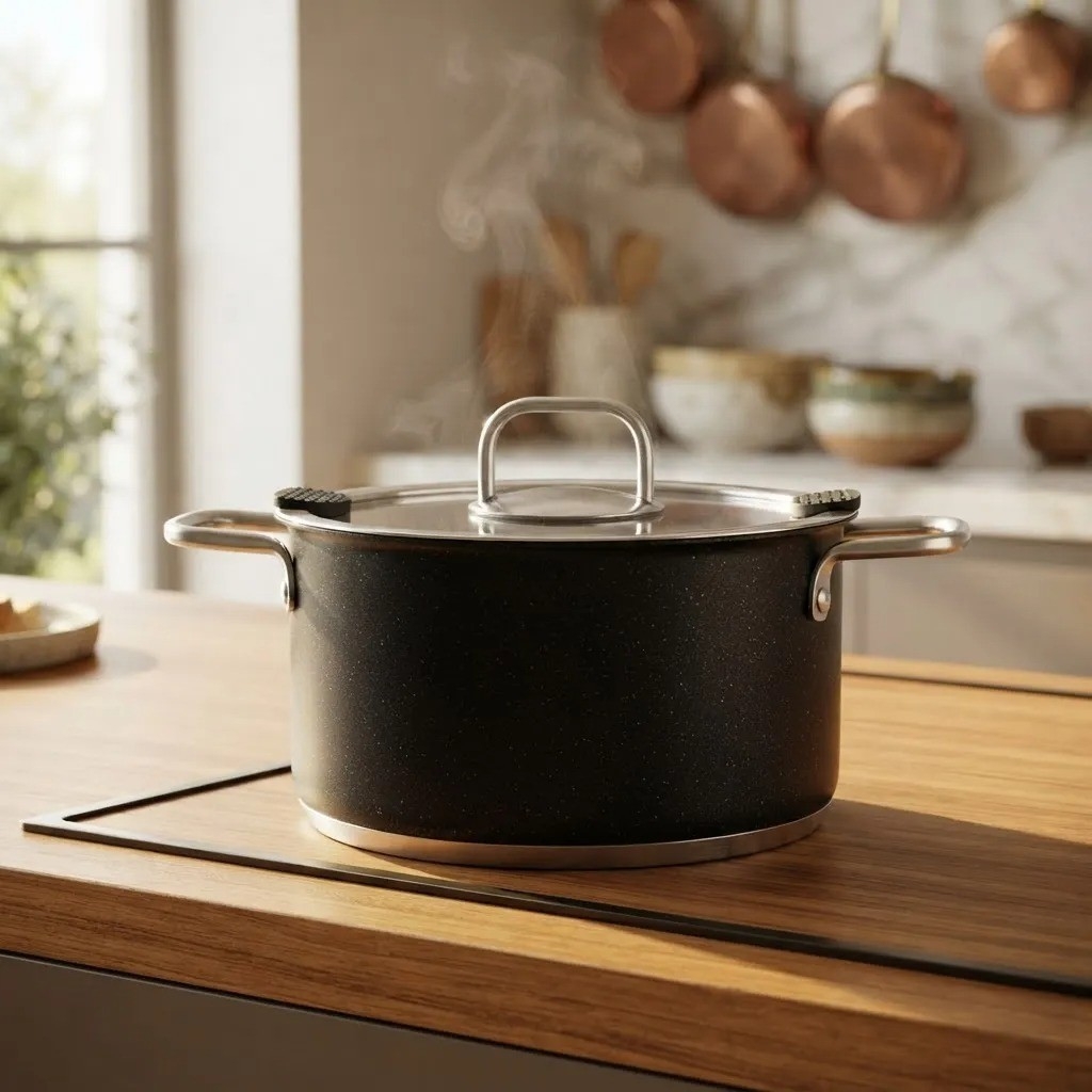 Cacerola Olla Acero Inoxidable con Tapa de Vidrio 4,4l - Imagen 2