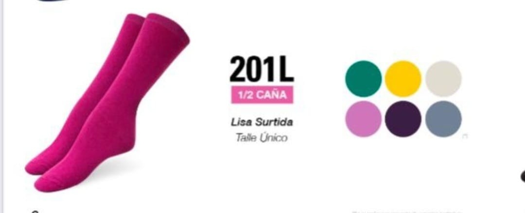 (art: 201l)elemento 1/2 Caña Medias Lisas Surtidas Dama - Imagen 2
