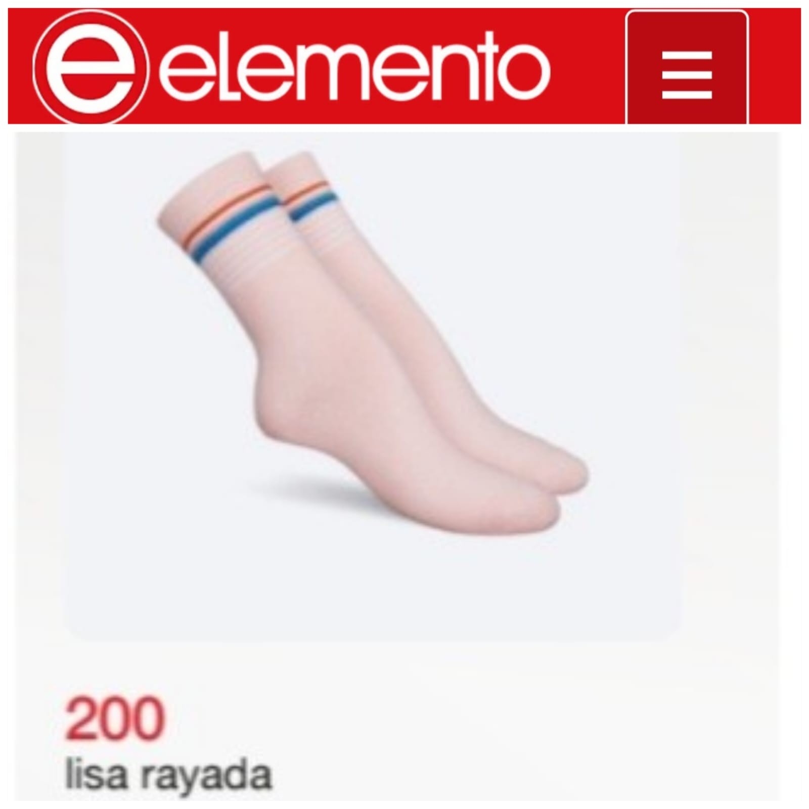 (art:200)elemento 1/2 Caña Medias a Rayas Dama - Imagen 3