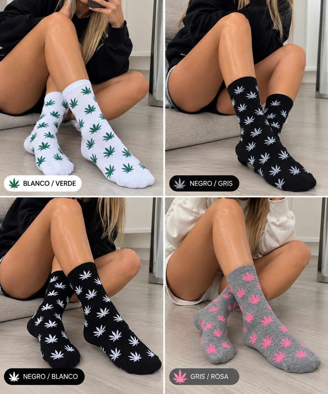 (art:mu3) Medias 1/3 Caña Unisex - Imagen 2