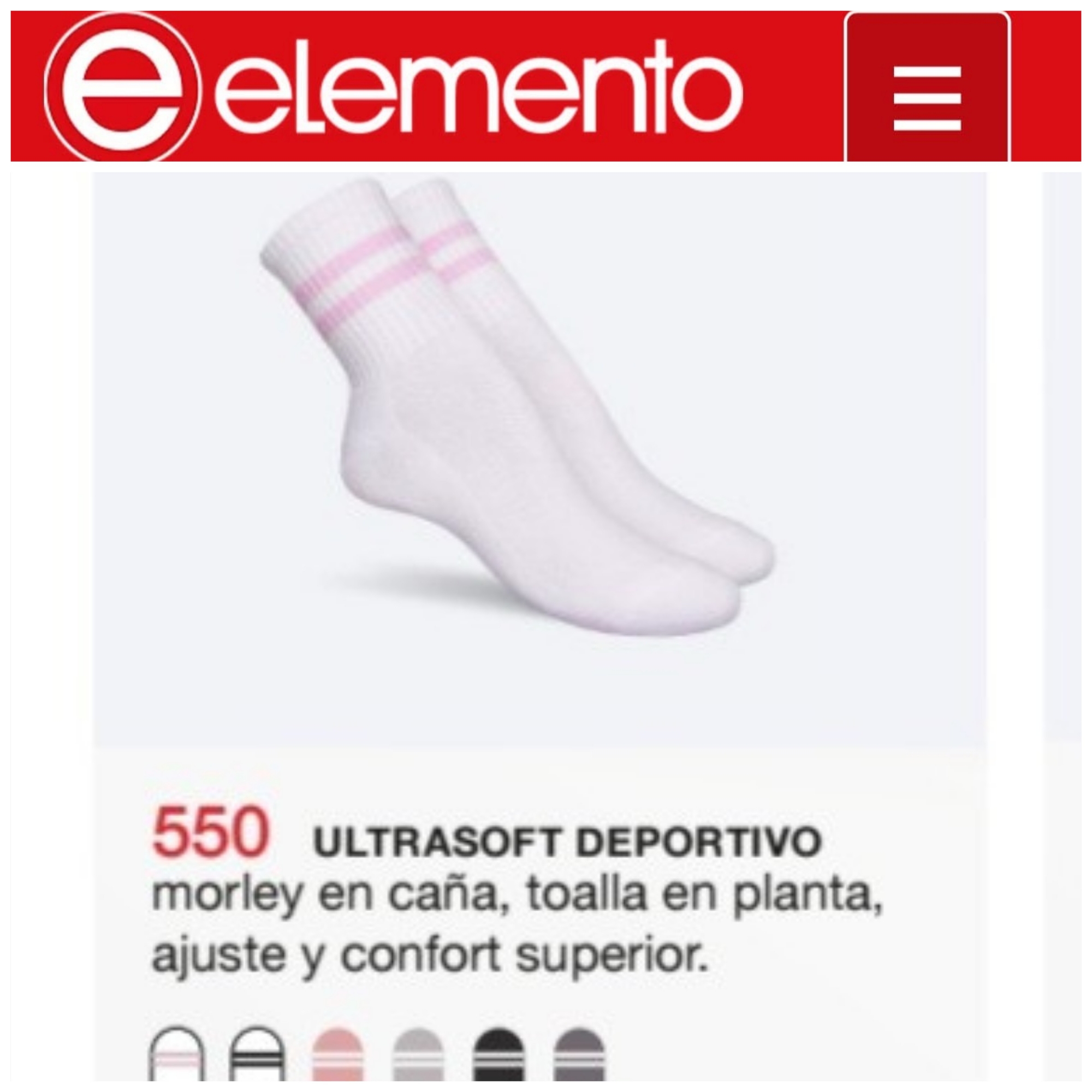 (art:550)elemento 1/3 Caña Medias Deportiva Lisa C/rayas Dama - Imagen 2