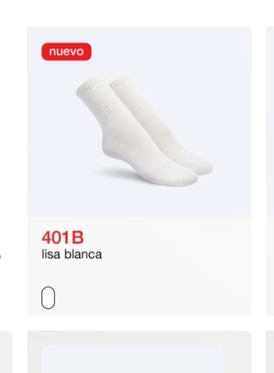 (art:401b)elemento 1/3 Caña Medias Lisas Blancas Dama - Imagen 2