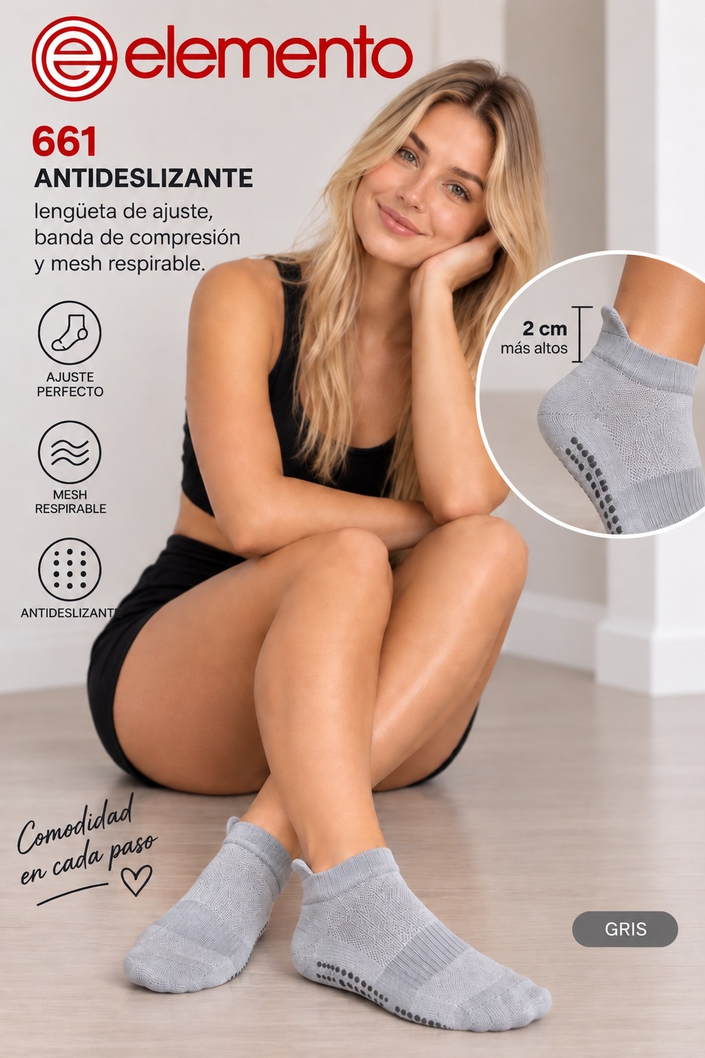 (art:661)elemento Soquete Antideslizante Liso C/lengüeta Dama - Imagen 5