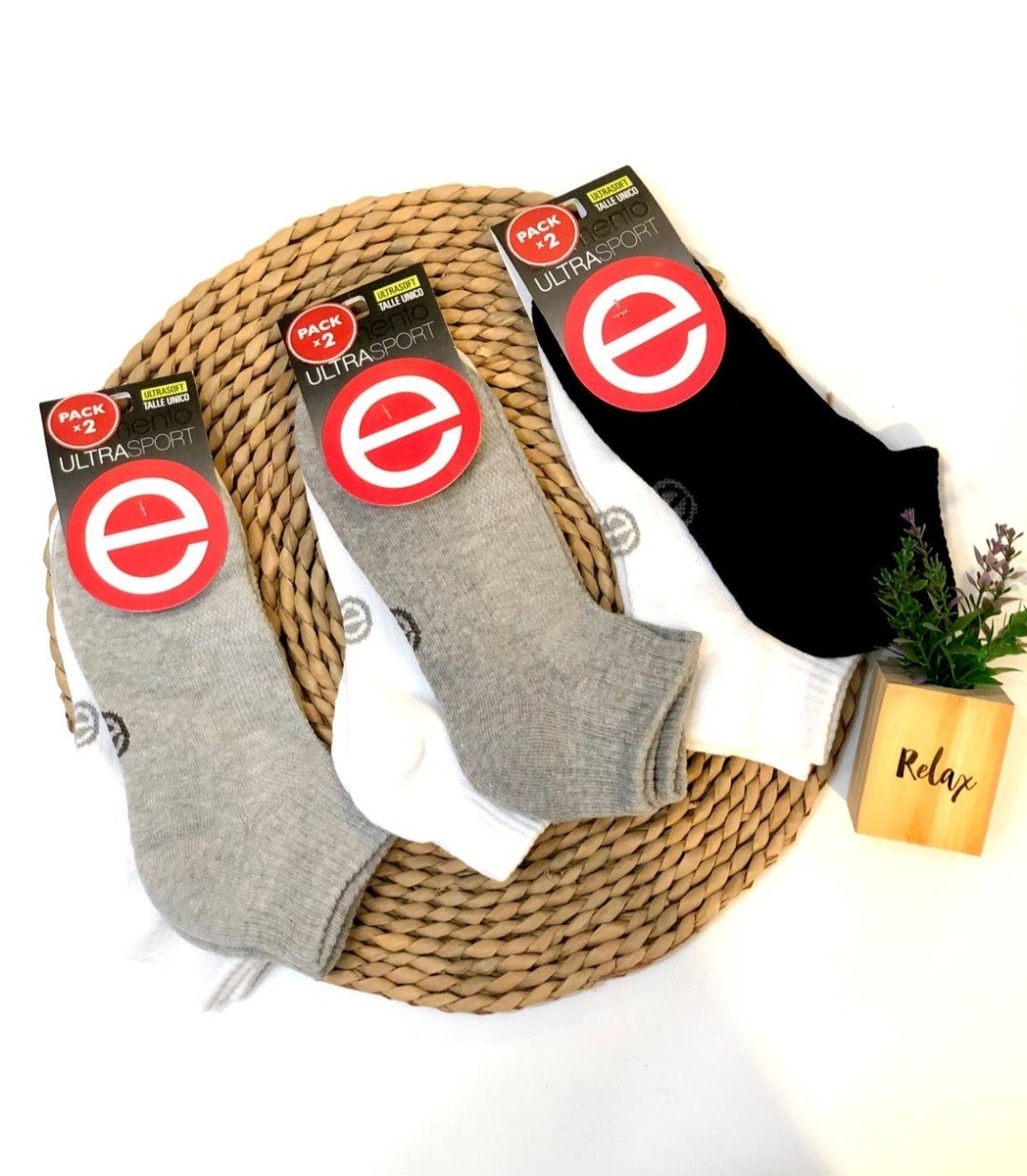 (art:560.2)elemento Pack X2 Soquete Toalla Ultrasoft Dama - Imagen 6