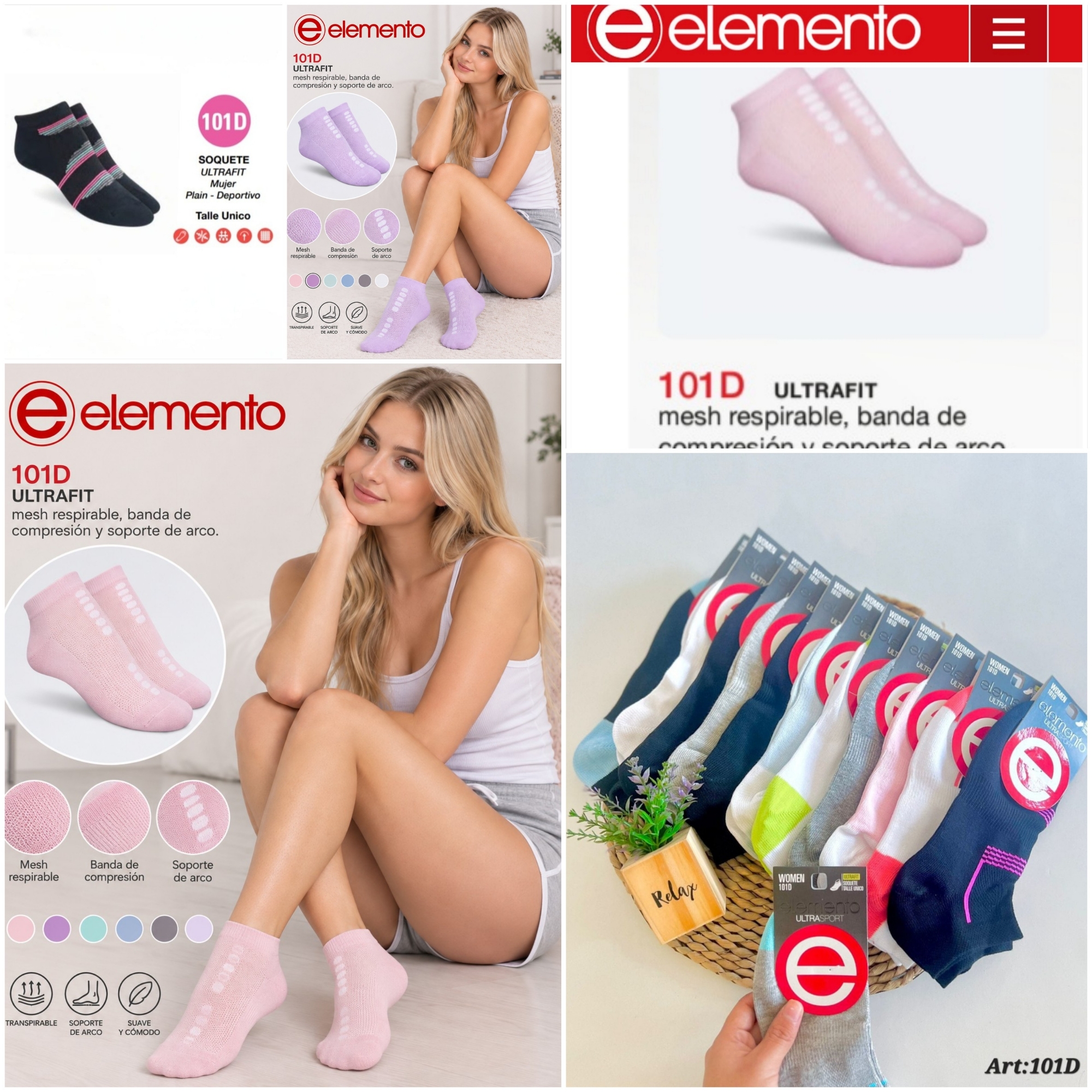 (art:101d)elemento Soquete Deportivo Dama - Imagen 1