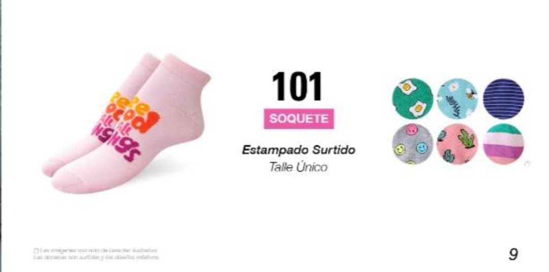 (art:101e)elemento Soquete Estampado Dama - Imagen 3