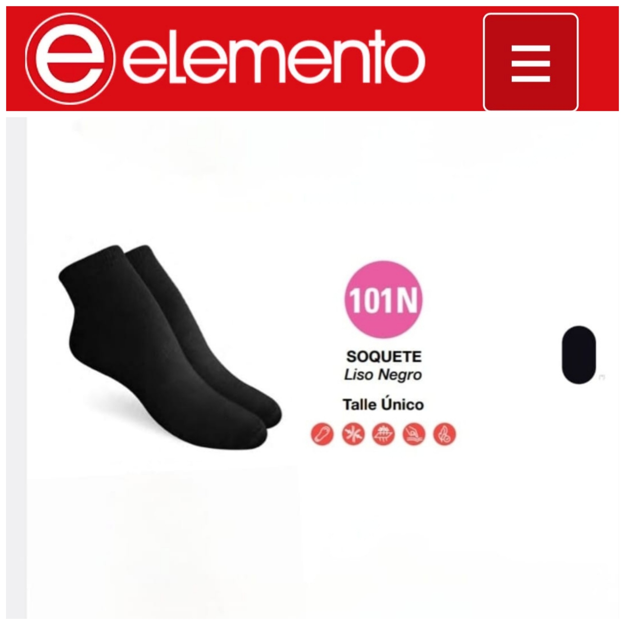 (art:101n)elemento Soquete Negro Liso Dama - Imagen 7