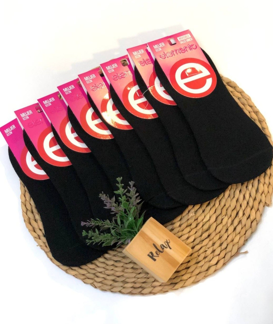 (art:022bn)elemento Medias Invisible Lisa Unisex - Imagen 3