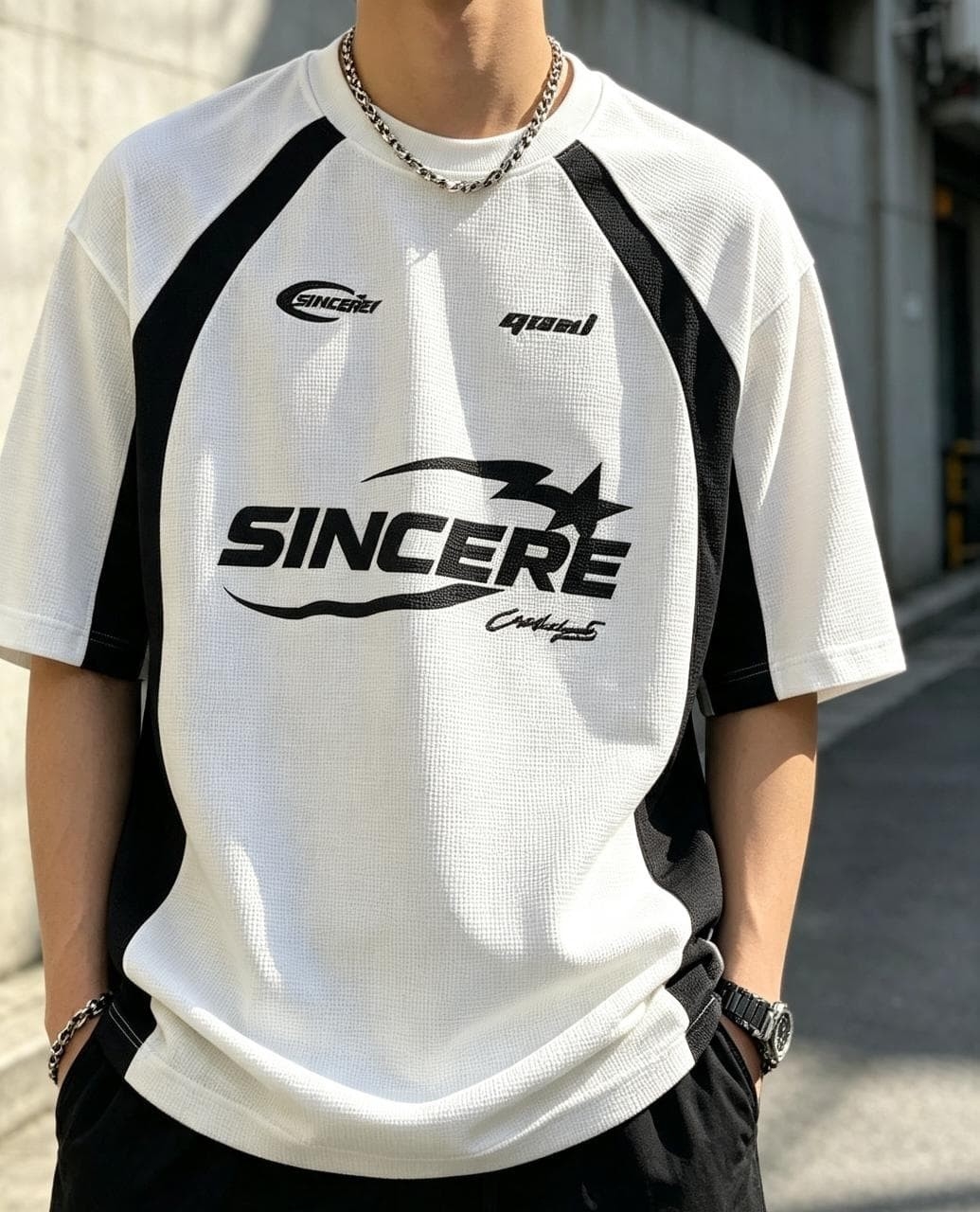 Remeras Overzice Crossline de Wafle - Imagen 2