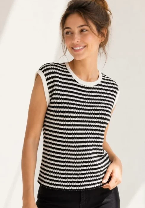Musculosa Estilo Tejido