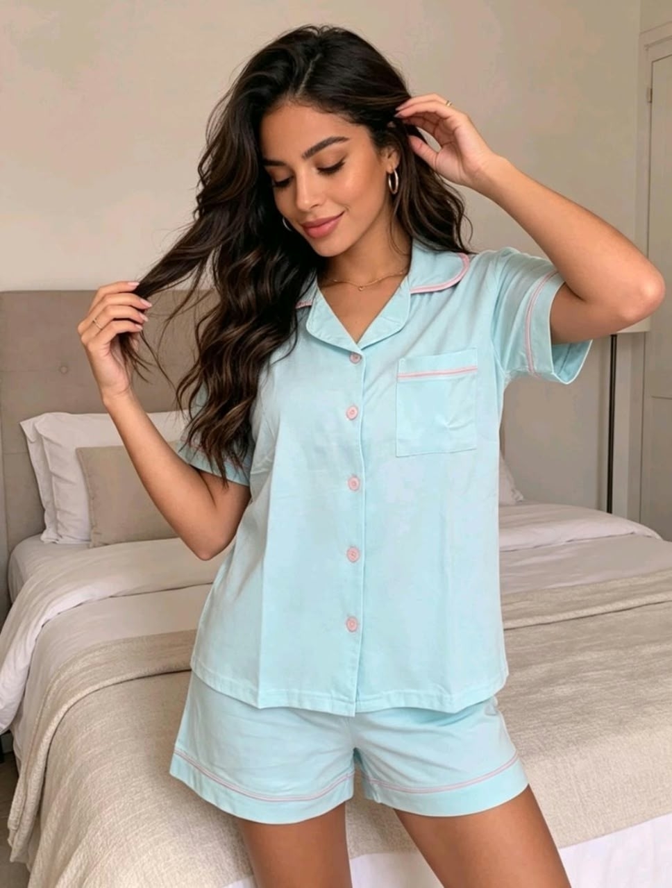 Pijama Camisero Lisos 1 al 5 - Imagen 2