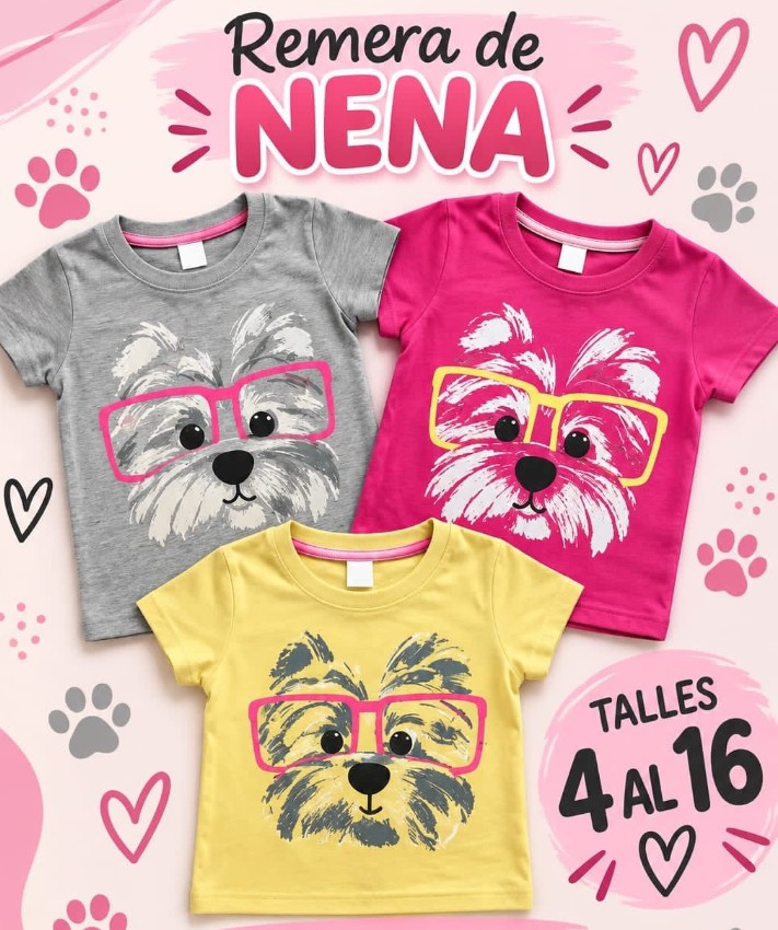 Remeras Clásicas Nena - Imagen 2