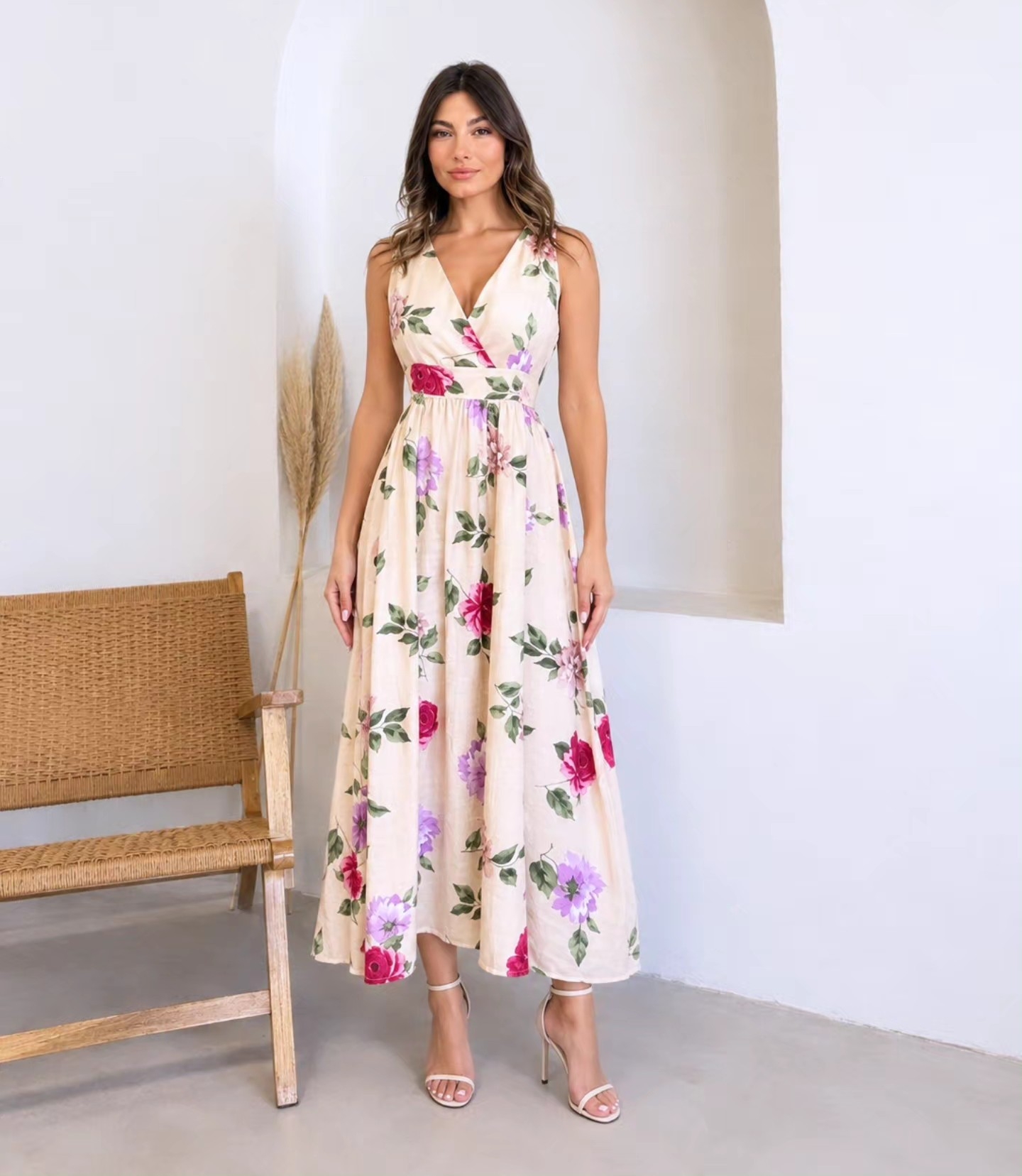 Vestido  de Seda Estampado ( Irina - Imagen 2