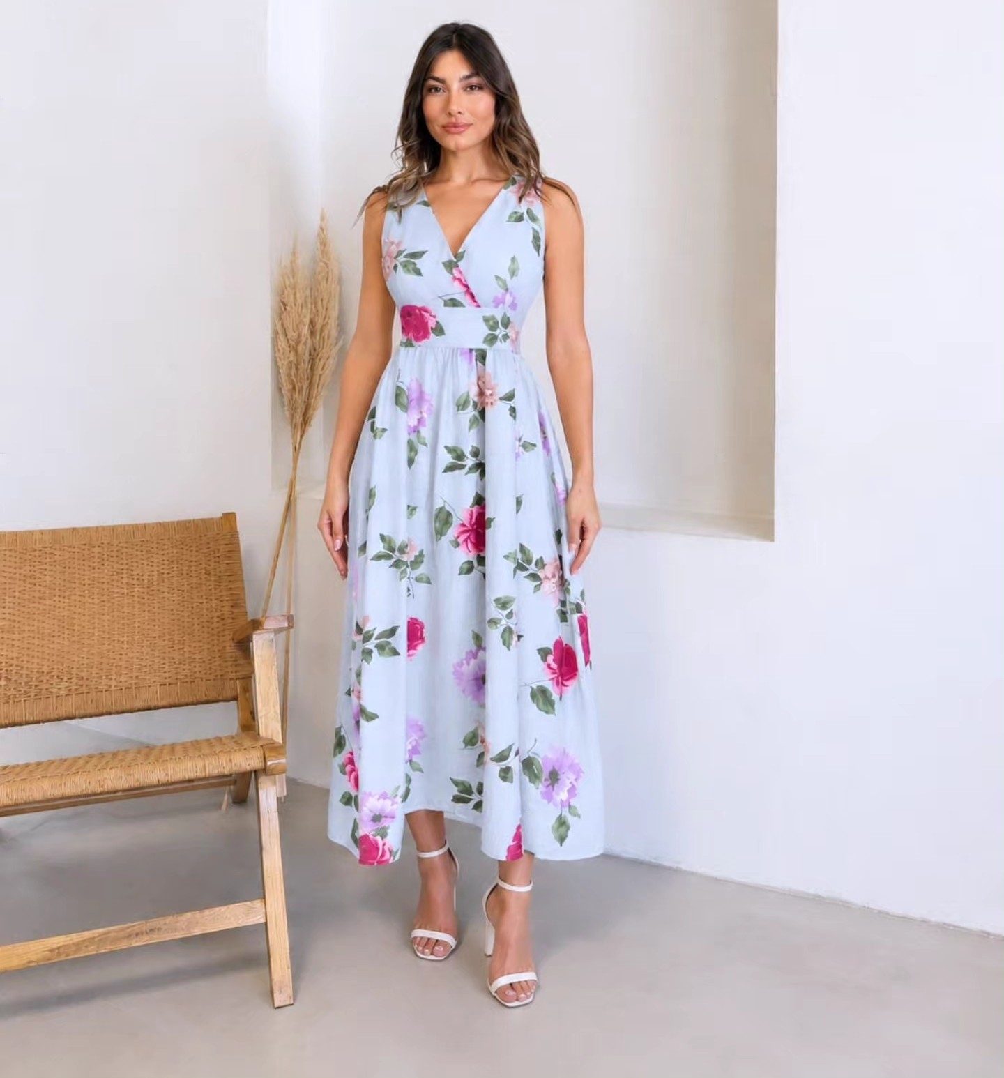 Vestido  de Seda Estampado ( Irina - Imagen 3