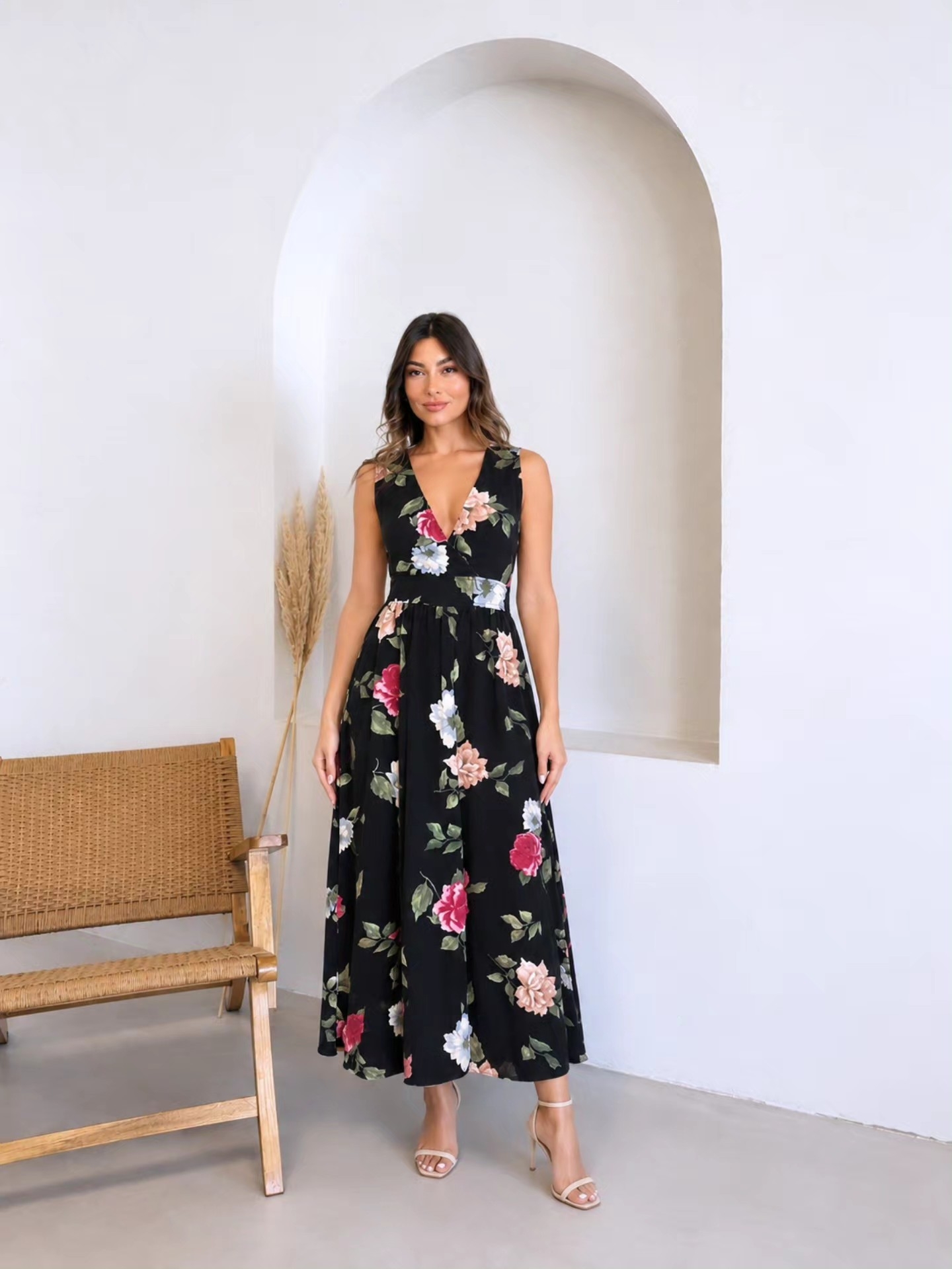 Vestido  de Seda Estampado ( Irina - Imagen 3