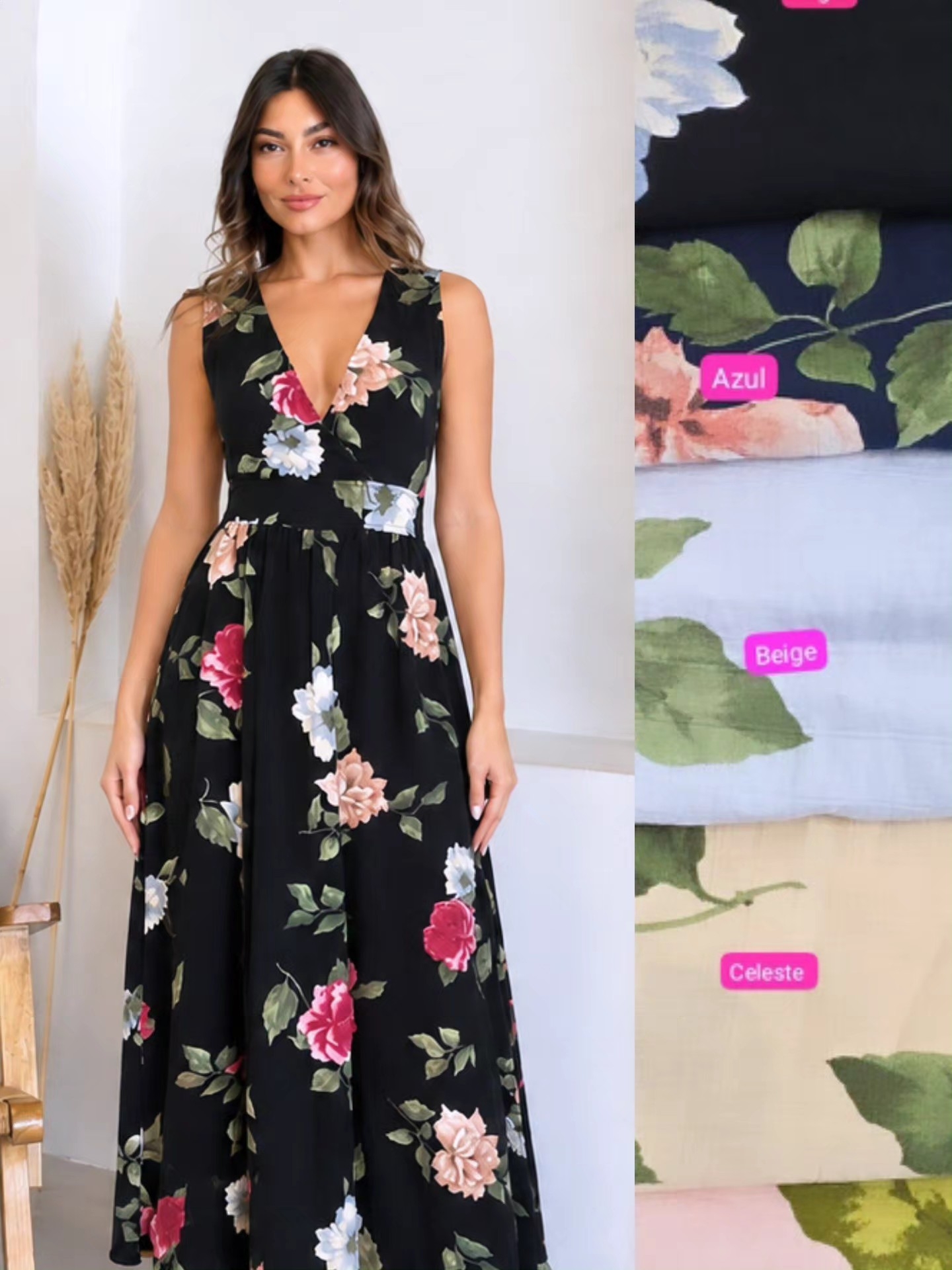 Vestido  de Seda Estampado ( Irina - Imagen 4