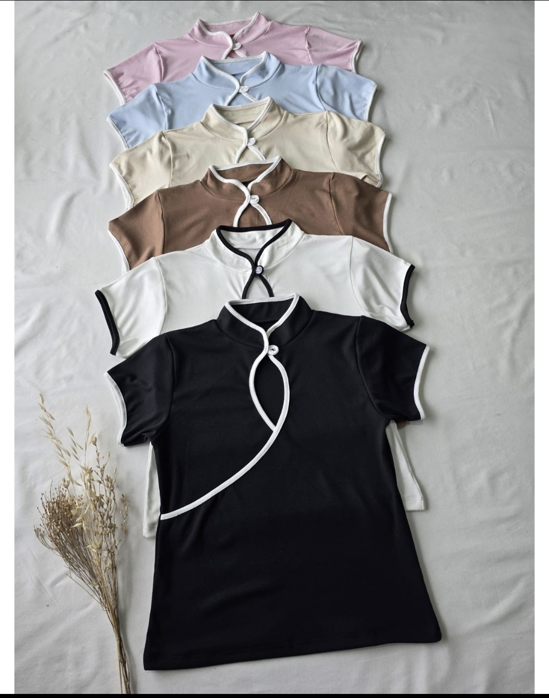 Remera Cuello Mao Combinada - Imagen 2