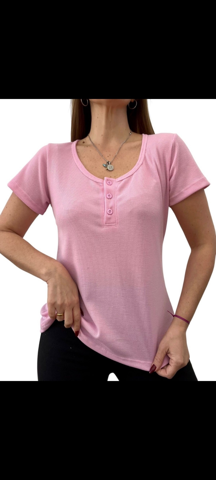 Remeras Botón de Waffle - Imagen 4