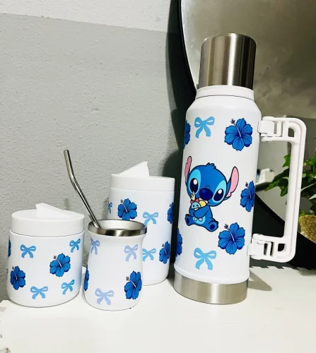 Set de Termo Stich y Hello Kitty