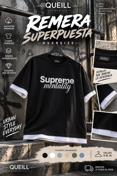 Remeras Oversize Superpuestas
