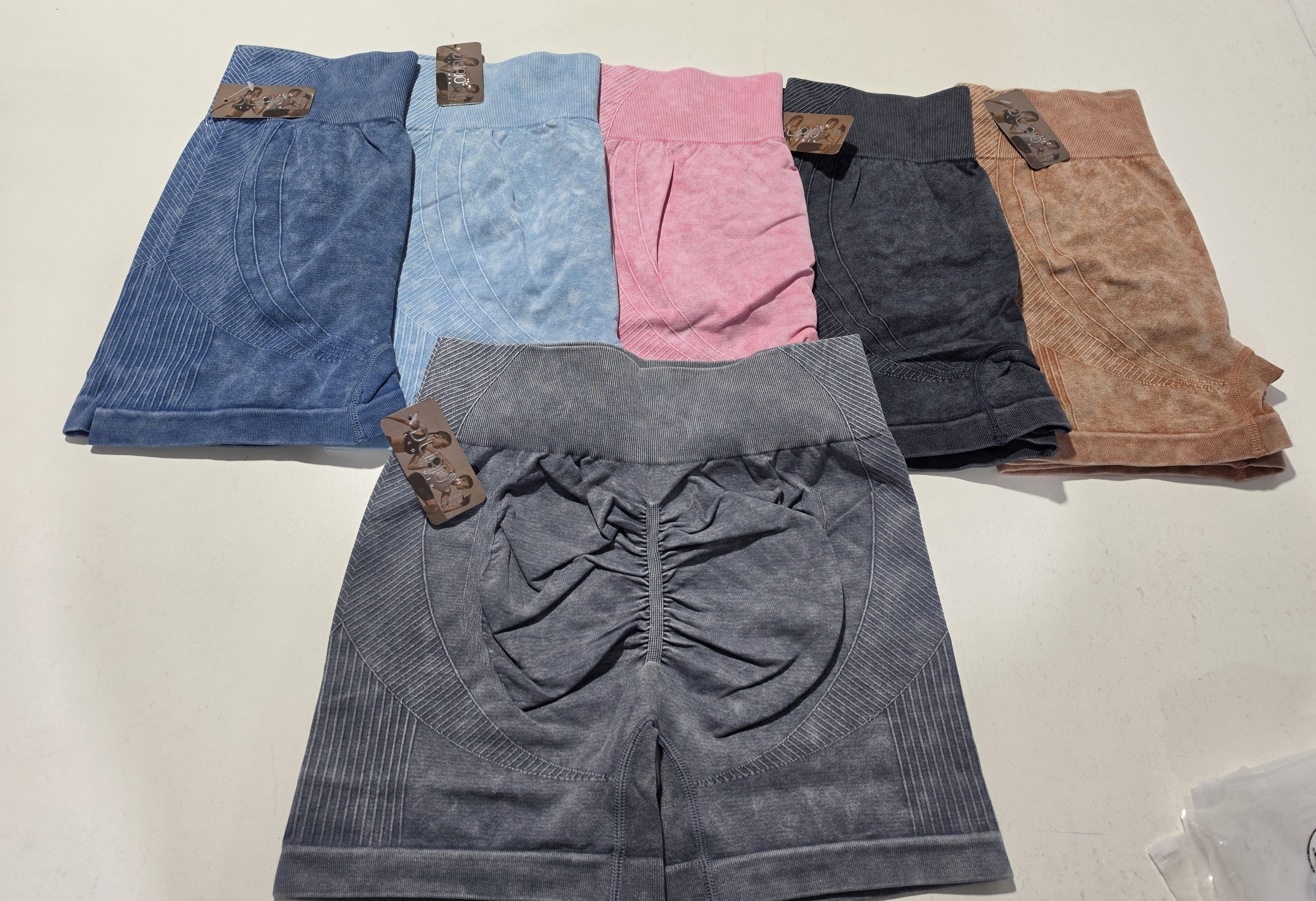 Short con Frunce Prelavado - Imagen 2